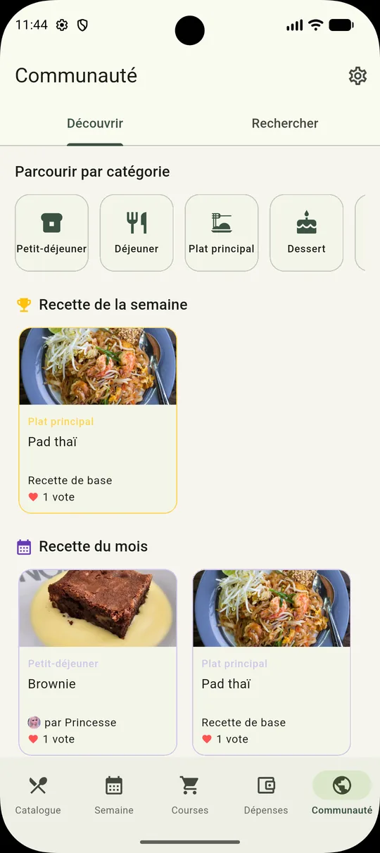 Espace communauté MealLoop