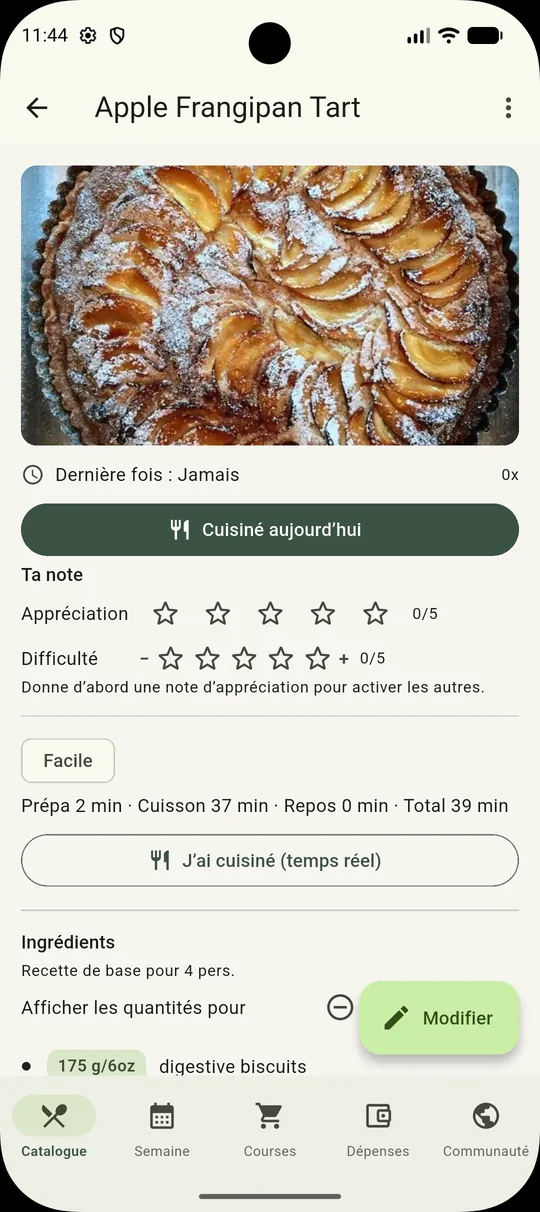 Fiche recette détaillée MealLoop